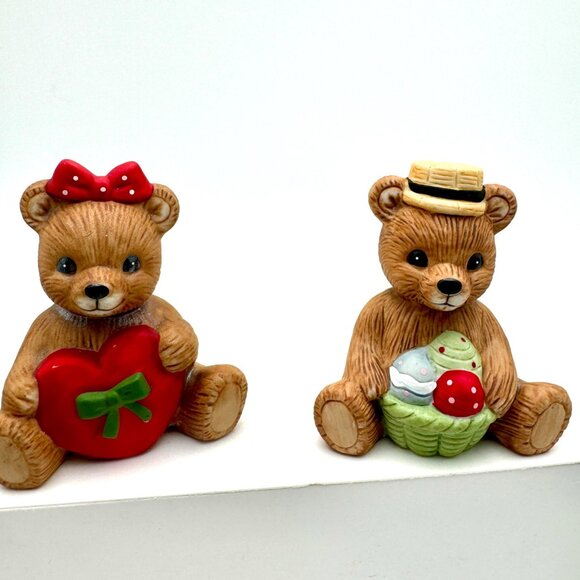 Vintage HOMCO 1413 Calendar Bears set of 2 April February - Picture 1 of 7